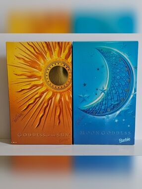 Bob Mackie Barbie Goddess of the Sun & Moon Goddess Dolls Set of 2 New In Box